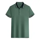 Shirt V Neck Black T-shirt High Quality Classic Shirt V Neck Collar Black Pique Slim Fit Man Polo T-shirt