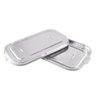 Airline Foil Lunch Foil Tray White Coated Airline Container Red Aluminum Foil Lunch Tray With Foil Lid