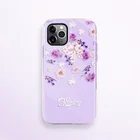 Phone Case For Iphone Drop Glue Painting Color Aesthetic Flower Girl Phone Case For Iphone 12 Pro Max