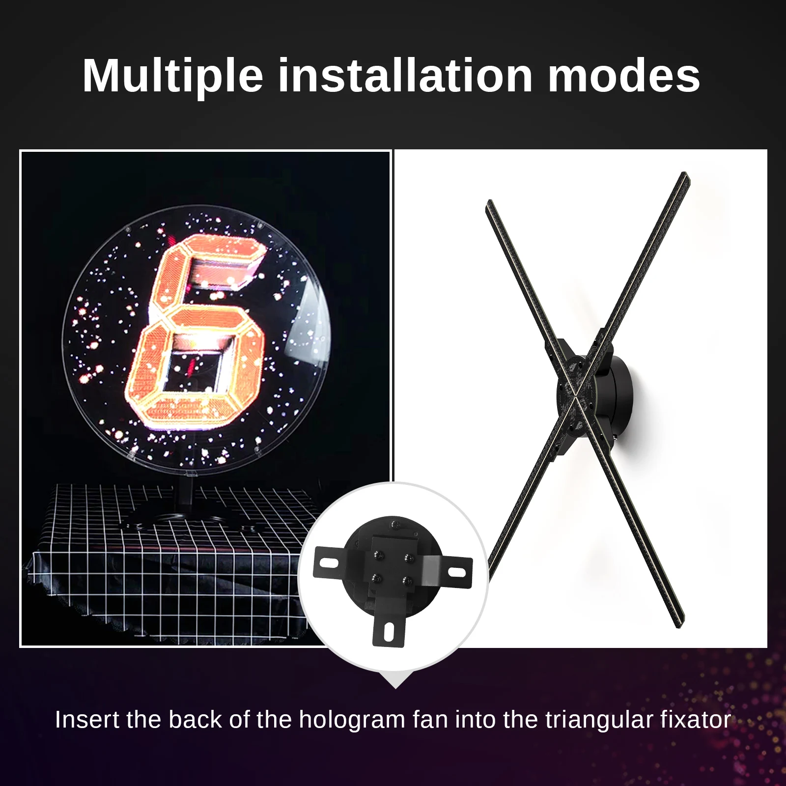 3x3 Outdoor 3d Holographic Display Projector Led Fan 3d Hologram 3d Led