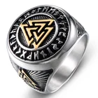 Celtic Mens Ring Designer Hot Sale Vintage Men's Celtic Knot Ring Viking Triangle Symbol Valknut Ring
