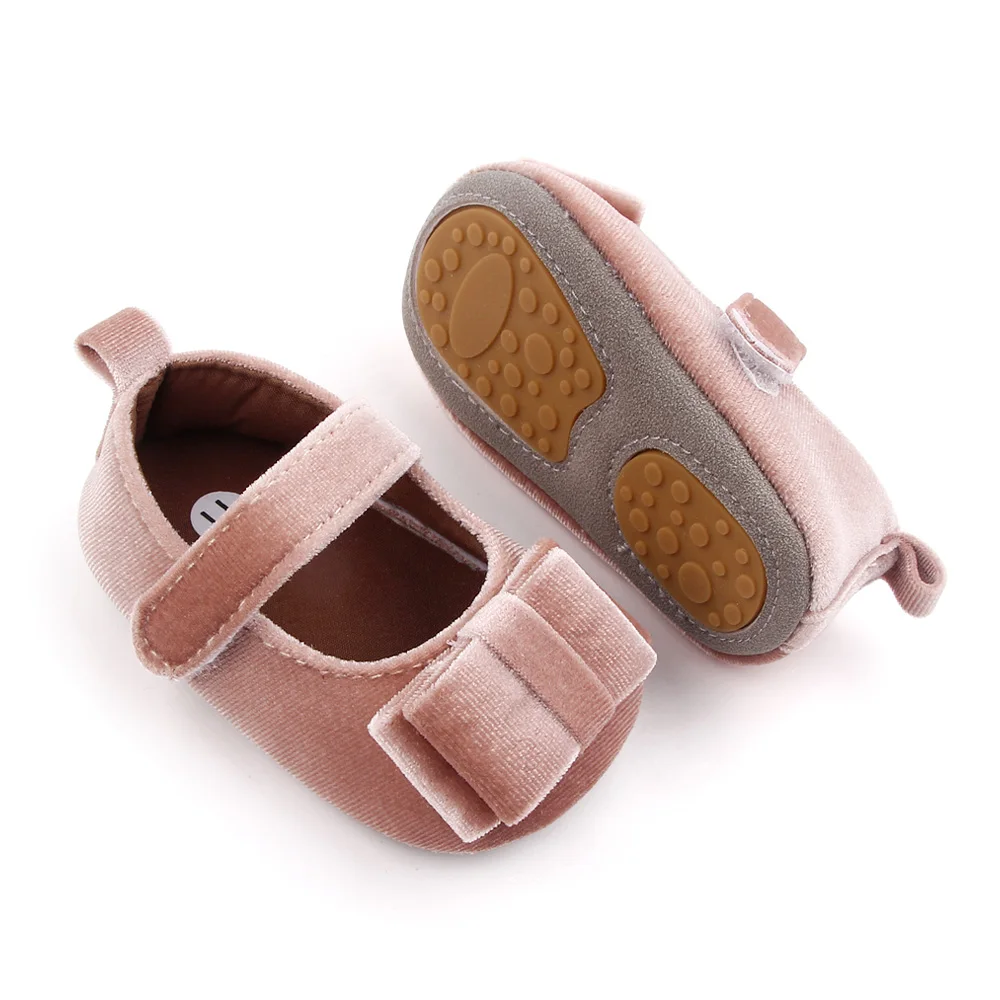 Newbron Baby Toddler Shoes Soft Comfortable Cute Bow Girls Princess Shoes factory
