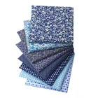 Color Cotton 8 Color Blue Fat Quarter Multi-Color Cotton Material Patchwork Fabric For Sewing DIY Crafts