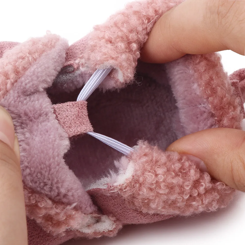 Baby Boys Girls Soft Plush Slippers Animal Boots Toddler Infant Crib Shoes Winter House Shoes details