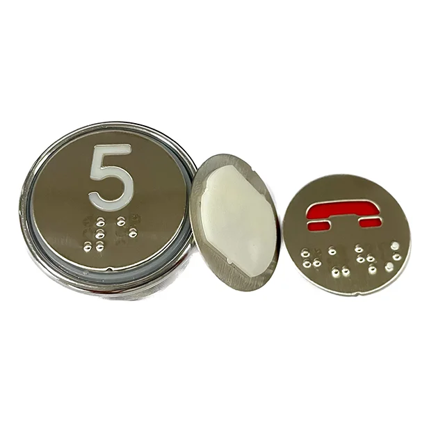 Stainless Steel Elevator Button Faceplate with Customized Characters and Square Shape for Modern Elevators