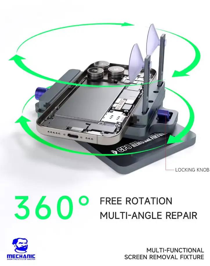 MECHANIC CP8 Universal LCD Screen Separator Mobile Phone Screen Back Glass Removal Pressure Holding Rotating Clamp Tools