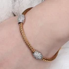 Gold Jewelry Luxury Diamond Stainless Steel Gold Plated Bangles Jewelry Women