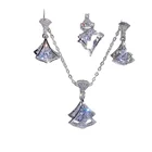 Jewelry Jewelry 3 Piece Set Crystal Drop Necklace Earring Set Bride Jewelry Set Jewelry Lady