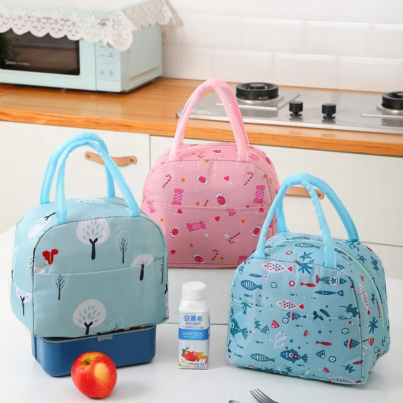 Latest Fashion Large Capacity Insulated Lunch Bag for Kids Adults Portable Handle Kitchen School Lunch Bag Free Shipping