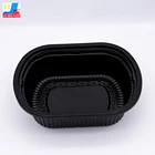 Plastic Box Oval Plastic Lunch Box Disposable Wholesale Custom Plastic Disposable Bento Box Oval Lunch Box Packaging Box