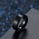 Jewelry Fashionable 2020 Simple Stainless Steel Jewelry 3-color Gold Men's Flat Ring