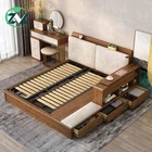 Furniture Bed Modern Bedroom Furniture Set Upholstered Storage Big Size Plywood Bed Frame Modern Furniture
