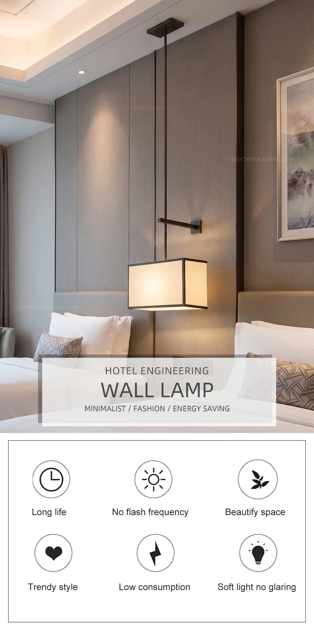 cpl 505 bespoke led wall sconce commercial accent lighting for hotel corridor guest room-0