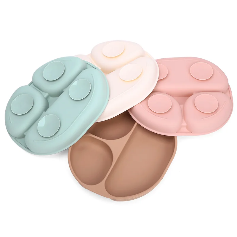 Placemat Silicone Suction Bowls Plates Feeding Spoon Baby Feeding Placemat Bib Plate Bowl Safely Silicone Baby Feeding Set