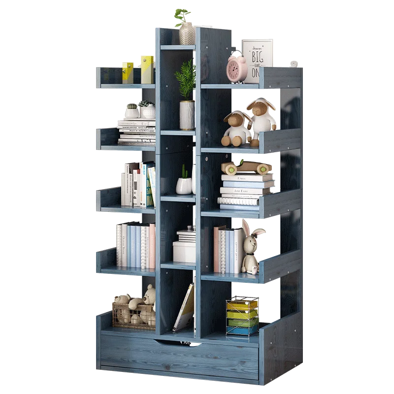 Creative Multi-Layer Design Tree Shaped Bookshelves with Small Footprint and Large Capacity