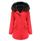 Stock Coat Stock Lot Wholesale New Fur Hooded Thick Parka Coat Long Winter Overcoat For Women