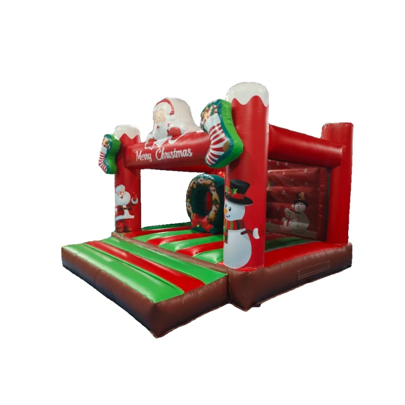 Christmas Theme Inflatable Bouncer Santa Claus Bounce House with 4*3.2M Size and 3 Years Warranty