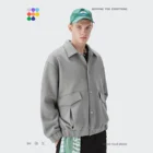Outwear 350 Gsm Men's Winter Thick Fleece Jacket Coat Warm Plain Single Breasted Outwear Couple Jacket