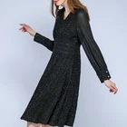Huiquan Summer Dress Lady Women 2021 Black And White Evening For Mature High Quality Casual