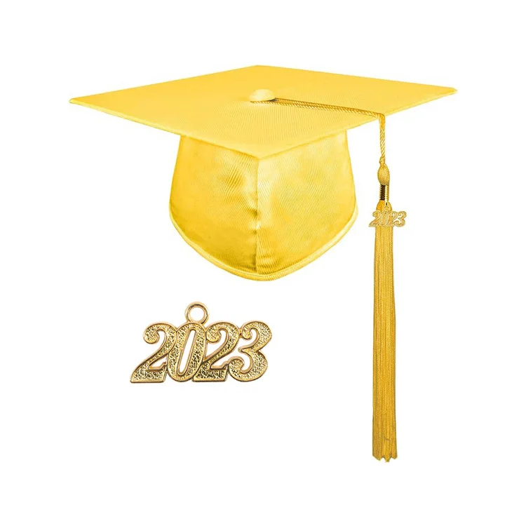 School Uniform Gold Children Shiny Graduation Cap Gown Kid Graduation Gowns and Caps supplier
