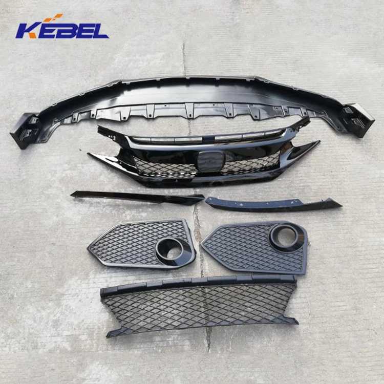 KEBEL Bumper Assembly Auto Body Systems Car Front Bumper Kit for Honda Civic TYPE R 2016 2017 2018 2019 2020 2021 details
