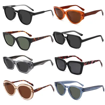Luxury Women Men High Quality Popular UV400 TAC Sun Glasses Vintage Polarized TR90 with Acetate Sunglasses