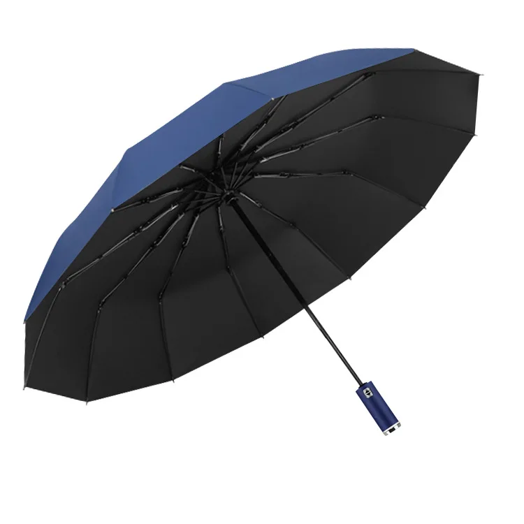 WXL346 Outdoor LED Multifunction Rain Windproof Travel Umbrella 12K Fully Automatic Flashlight Umbrella