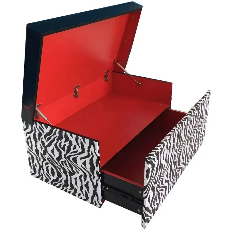 Box Shoe Customized Logo Home Storage Furniture Multifunctional Display  Lift Top Shoe racks
