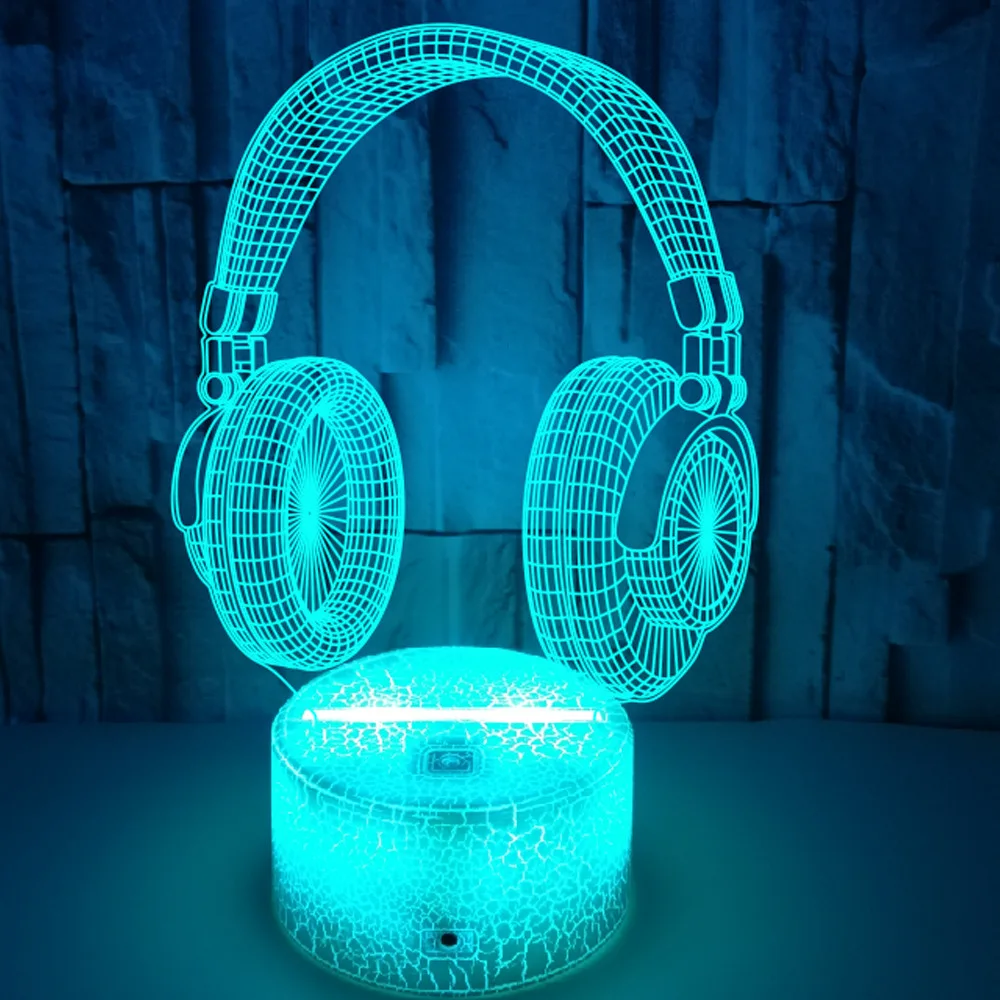 3d headphone lamp