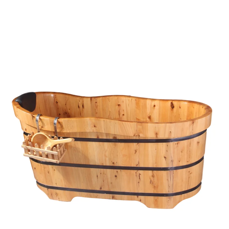 wooden barrel bathtub