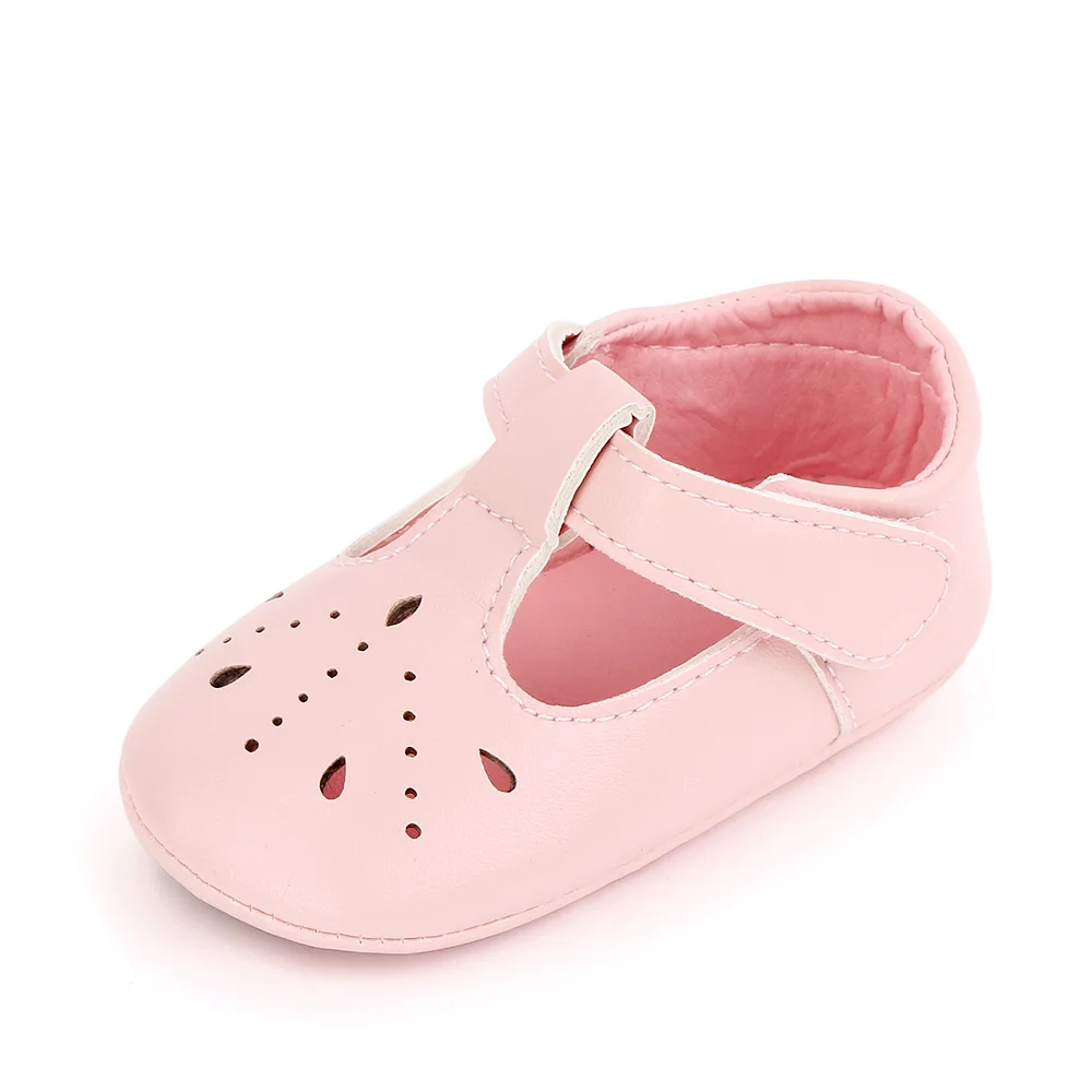 Princess Shoes Baby Girls Spring and Summer Cute Solid Color Hollow Small Leather Shoes supplier