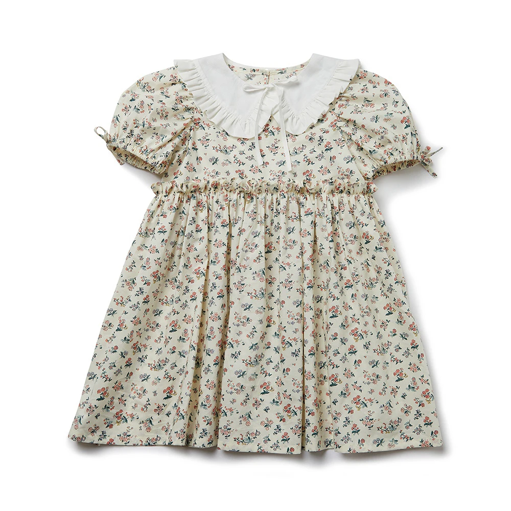 Kids clothes customized summer kids dress printing little baby girl dress