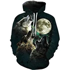 Hoodies Hoodies 3d Men Cailian Drop Shipping Custom All Over Print Wolf Head Unisex 3D Novelty Mens Hoodies