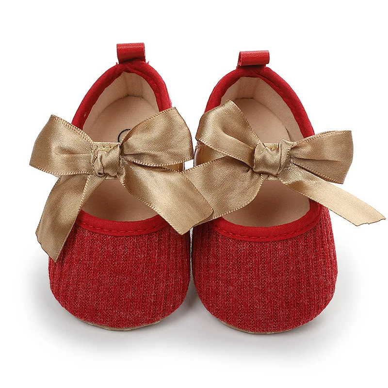 Hot Selling Soft Sole Bow Cotton Baby Newborn Infant Girl Shoes Babies Shoes for Girls details