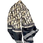 Scarf European And American Brand Letter Printing Long Scarf Thin Air Conditioning Shawl Sunscreen Shawl