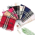 Scarf Autumn And Winter Plaid Scarf Women Long Warm Scarf Thick Shawl Double-sided Scarf