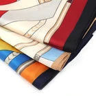 Silk Scarf Fashion Knit Foulard Scarves Chain Printing Scarves Ladies Silk Square Satin Scarf
