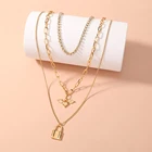 Jewelry Hot Selling INSI Fashion Jewelry Beautiful Exquisite Women 3 Layer Chain Pendant Women Necklace