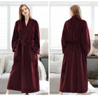 Cotton Red Bathrobe Luxury Morning Gown Red Terrycloth Patterned Cotton Quilted Bathrobes