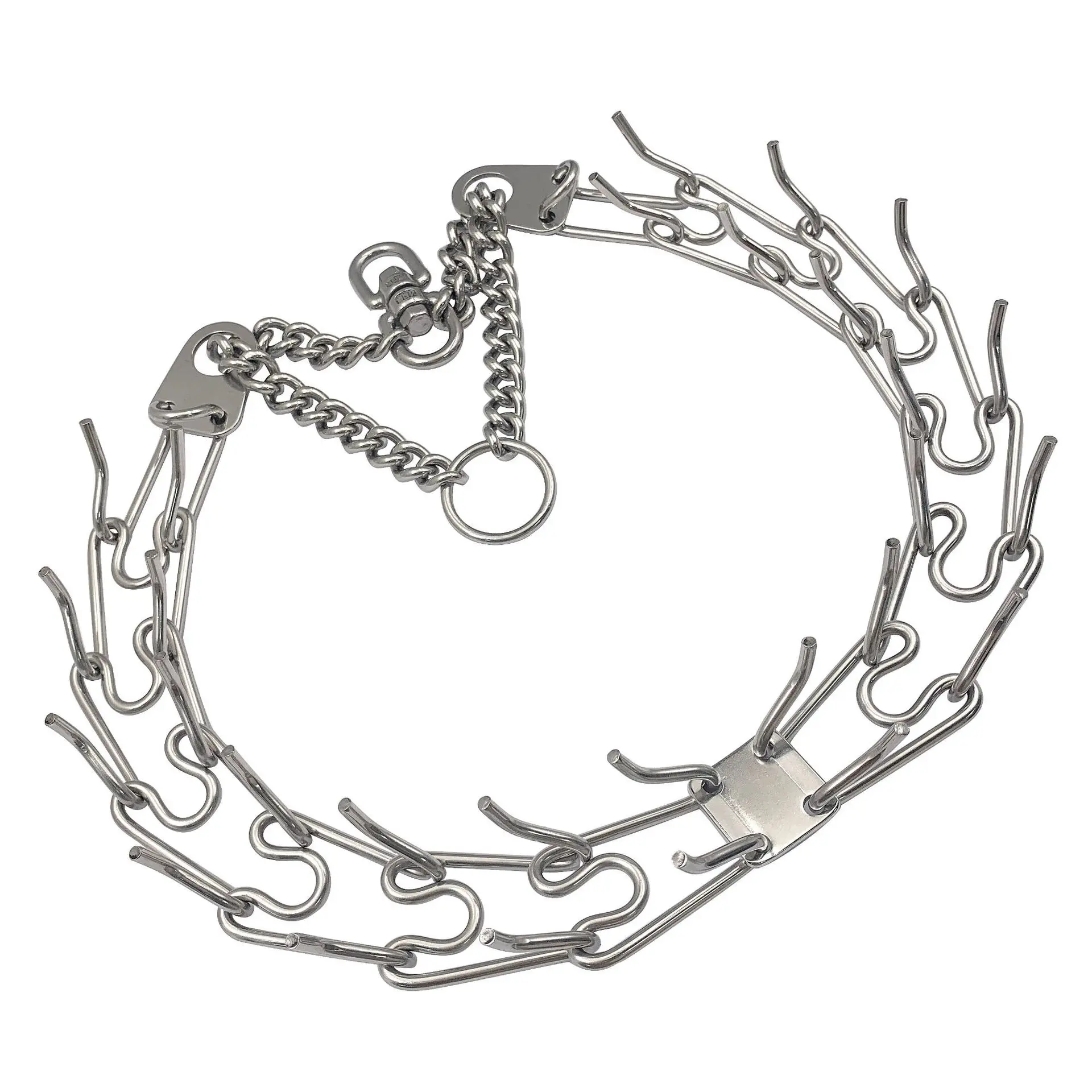 Pet Collars 3MM Stimulus Chain Stainless Steel Dog Chain Large Dog Explosion-proof Shock Collar P Chain Metal Dog Collar