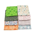 Green Color Fabric Customer Request Custom 145 Gsm Green Color Flower Digital Print Plain Kids Cotton Fabric