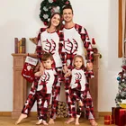 Family 2021European American Custom Family Christmas Pajamas Cute Deer Printing Suit Parent-child Home Service Set