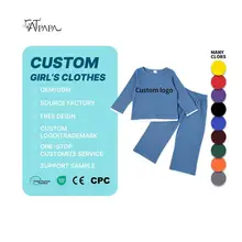 ODM/OEM Custom Spring Baby Unisex Knitted Sweater Set Cute Knit Long Sleeve Pullover Wide Leg Pants Outfits
