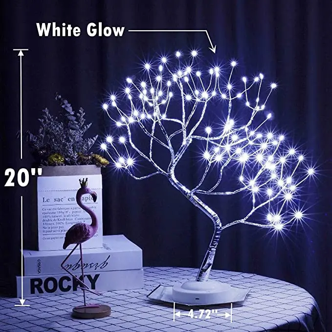  Bonsai Tree Light for Room Decor, Aesthetic Lamps for Living  Room, Cute Night Light for House Decorations, Good Ideas for Gifts,  Weddings, Festivals, Christmas (Warm White, Gold Trunk, 108 LED) 