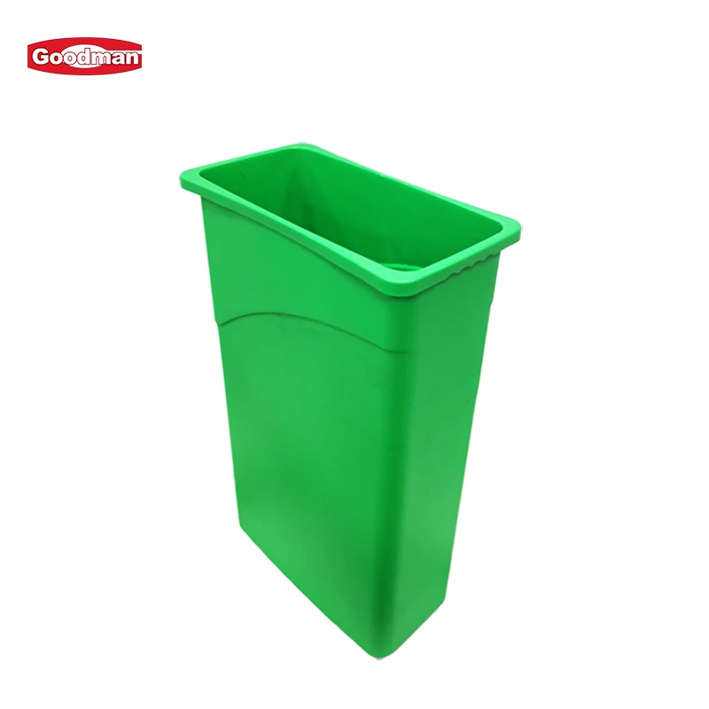 Green kitchen plastic trash bin rectangular trash can recycling plastic recycle bins
