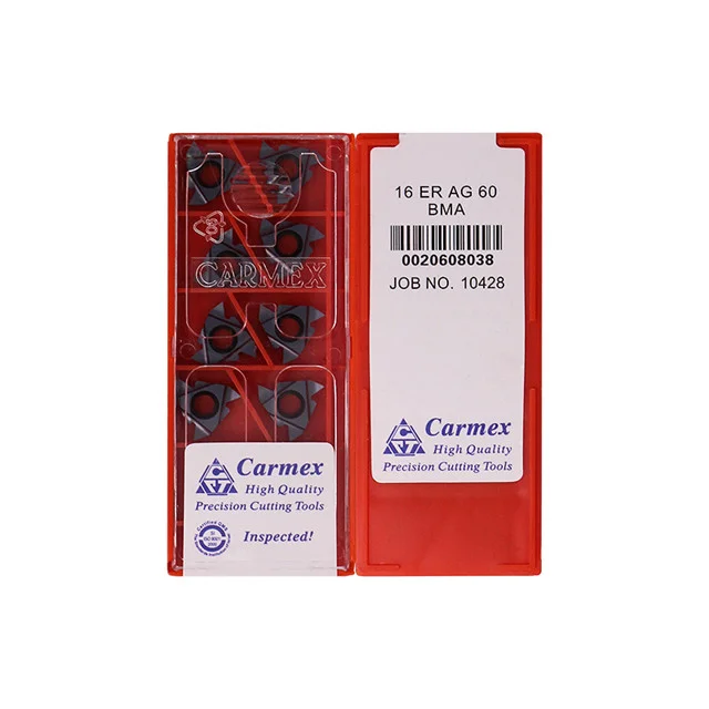 50pcs Carmex 16ER AG60 BMA 3/8" Carbide Inserts Right hand threading inserts 6942096232061 