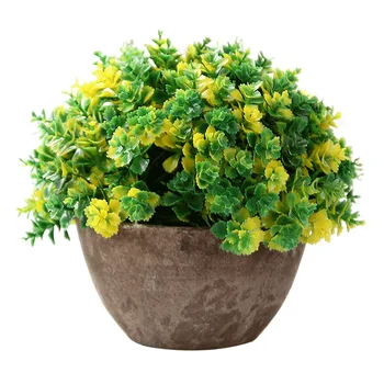 Colorful hydrangea artificial flower online potted in figuline pot bonsai for garden decoration