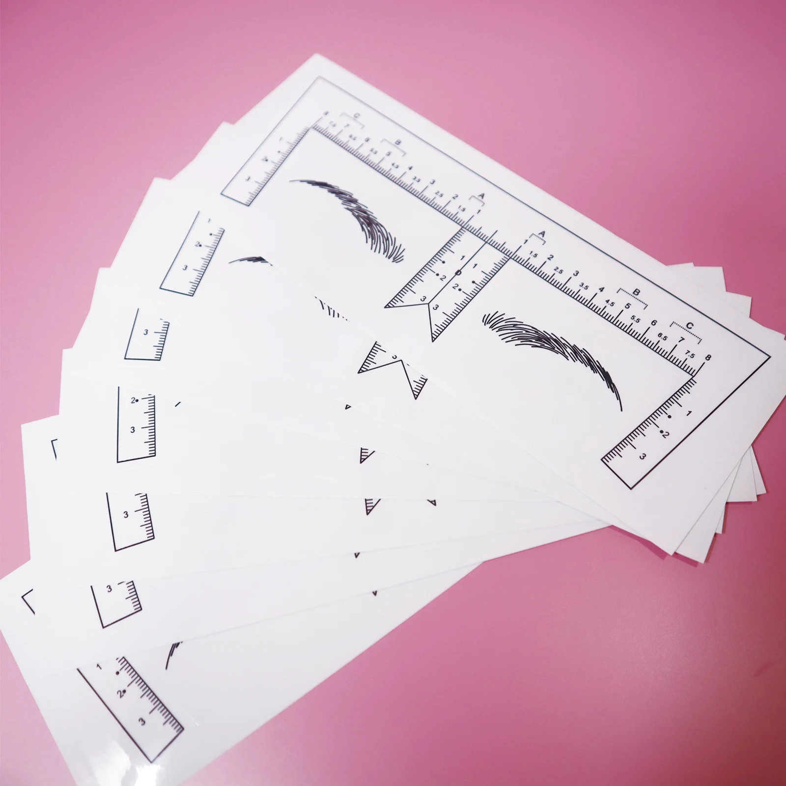 Disposable Eyebrow Ruler Stencils Transparent Mapping Stickers