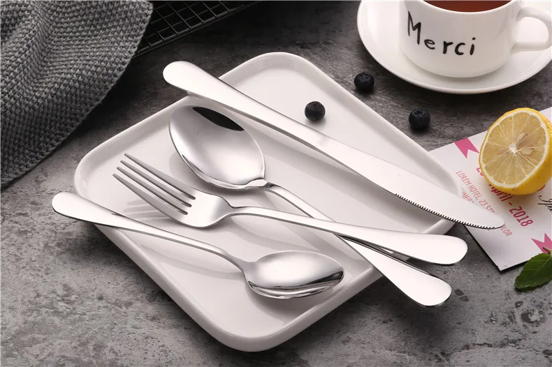 CLASSIC 24 PCS Stainless Steel Flatware Cutlery Set Wholesale Customized Party Gifts Tableware for Dinner