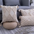 Cover Custom Tassel Style 45x 45cm / 30x50cm Beige Tufted Cushion Cover For Home Bedroom Decoration